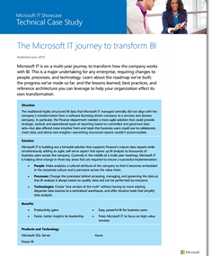 Technical Case Study: The Microsoft Journey to Transform BI